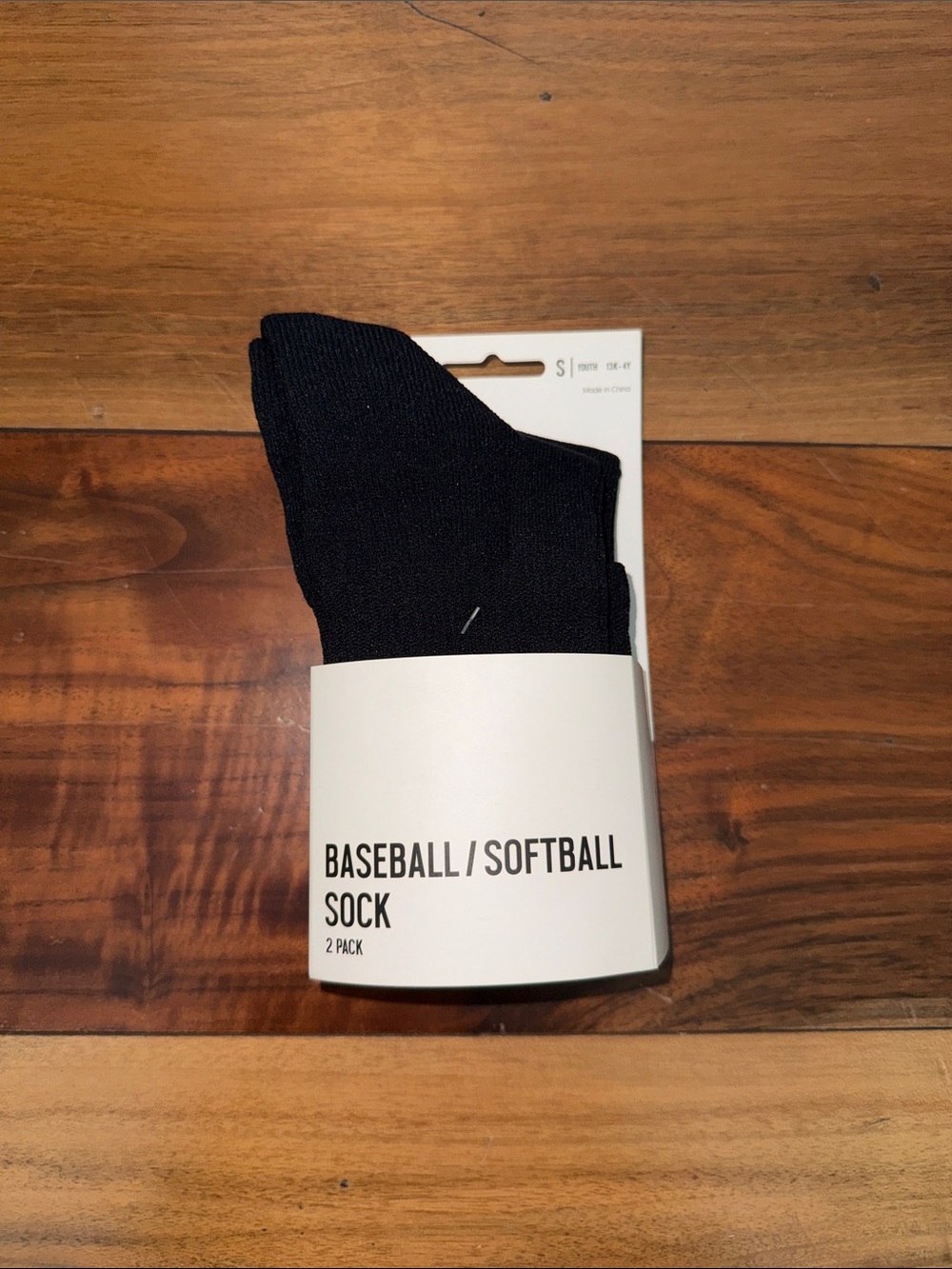 DSG Black Baseball/Softball Athletic Socks - 2 Pack